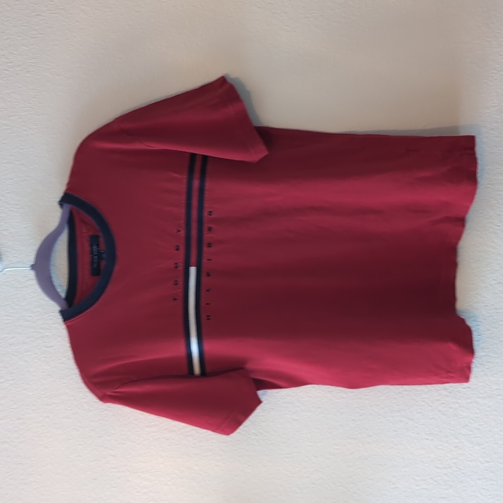 Vintage Red Tommy Hilfiger T-shirt Size Small/Petite